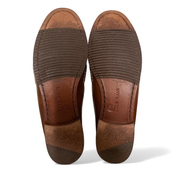 Vintage 90s Cole Haan Country Penny Loafers-Moc-Toe-Brown-Size 7.5N-Style F1456 - Picture 9 of 10